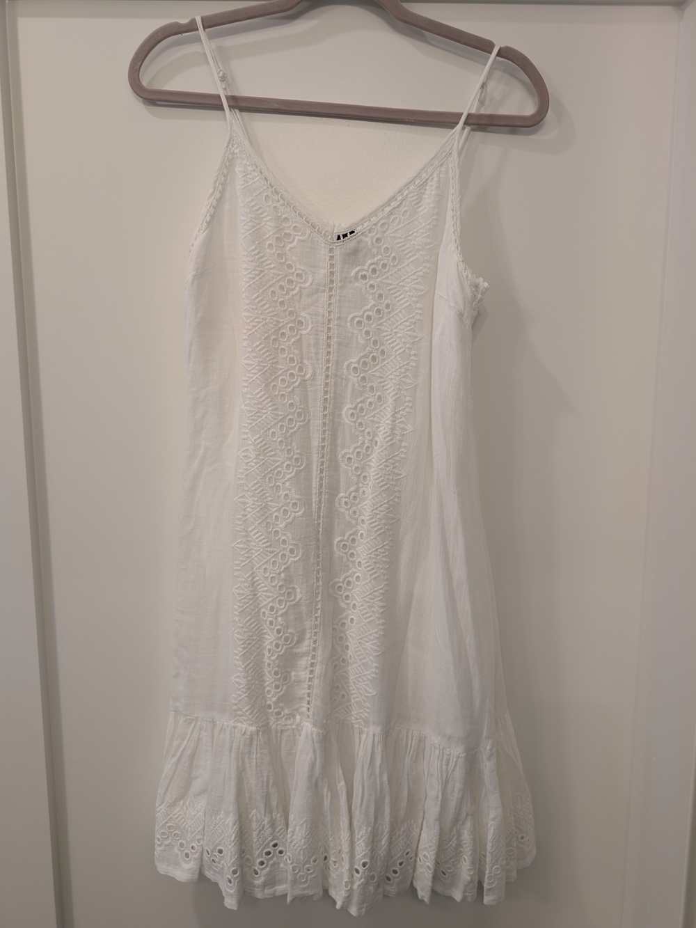 House of Harlow 1960 White Eyelet Midi Slip Dress